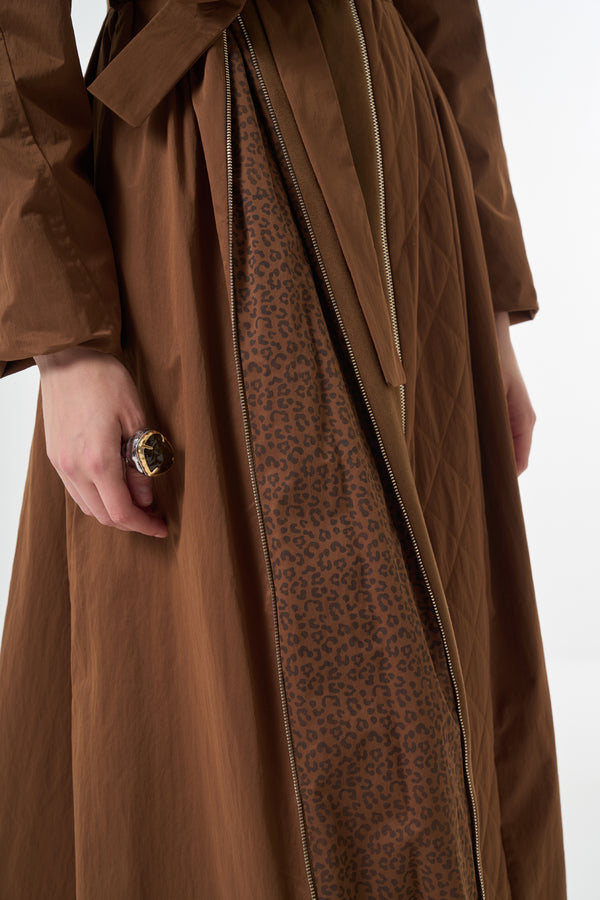 Fermuar Detaylı Pardesü