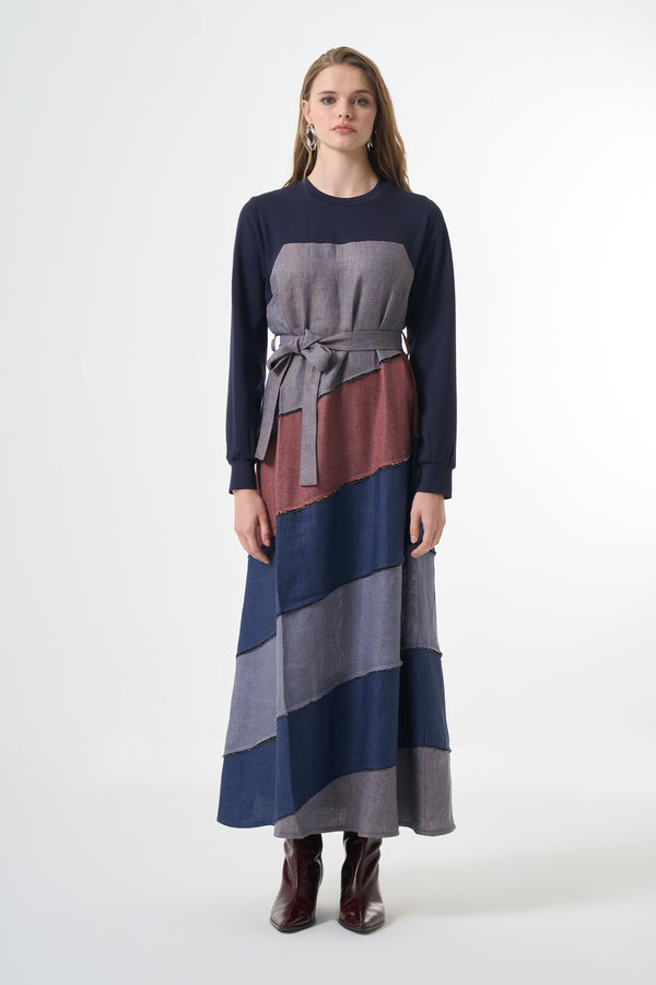 Patchwork Elbise
