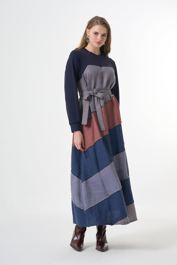 Patchwork Elbise