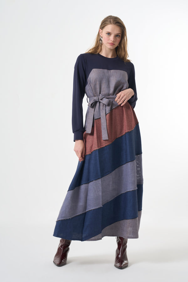 Patchwork Elbise