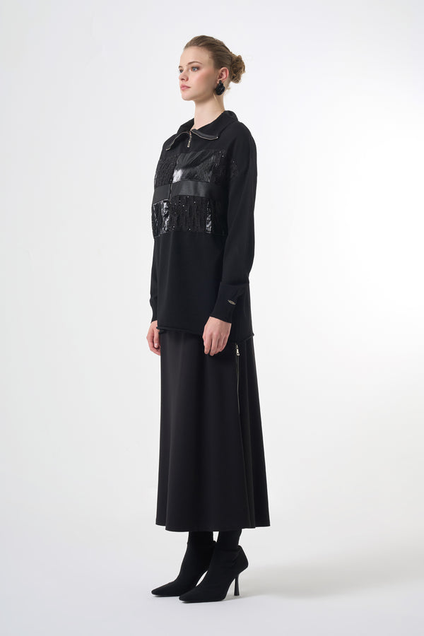 Triko Patchwork Tunik