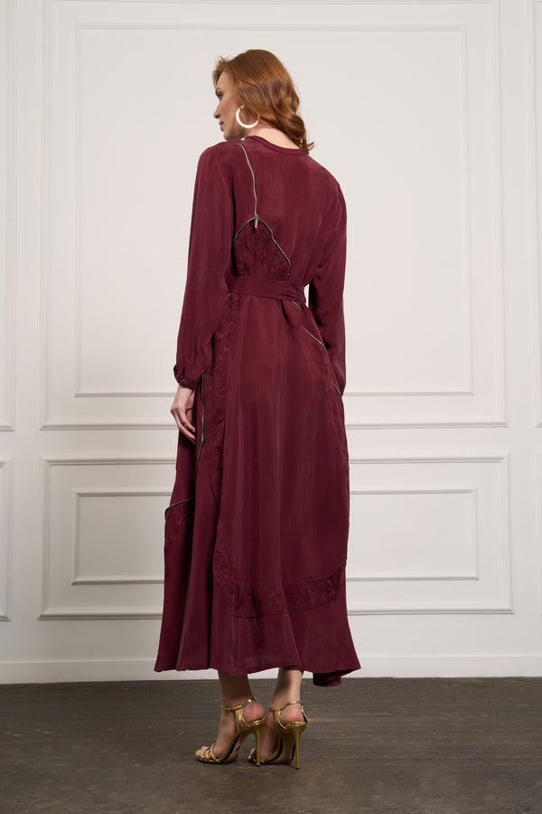 Nakış Detaylı Cupro Elbise