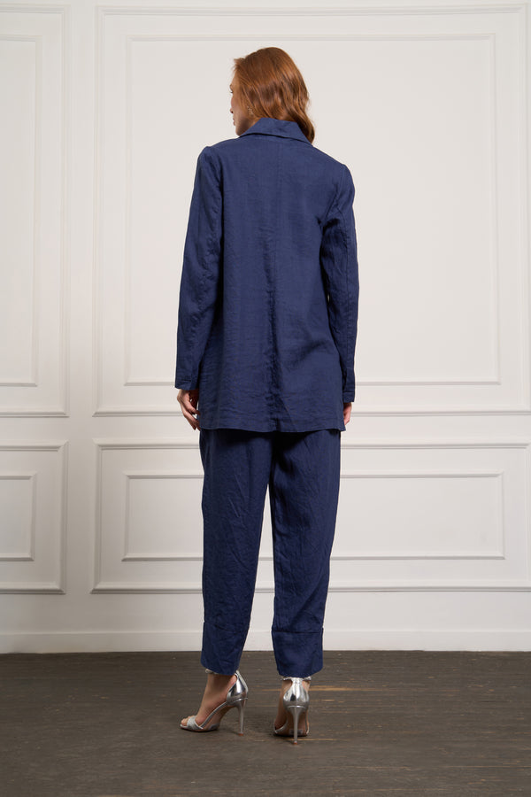 Keten Ceket Pantolon Takım