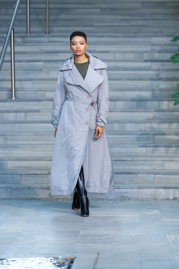 Kapitone Detaylı Pardesü