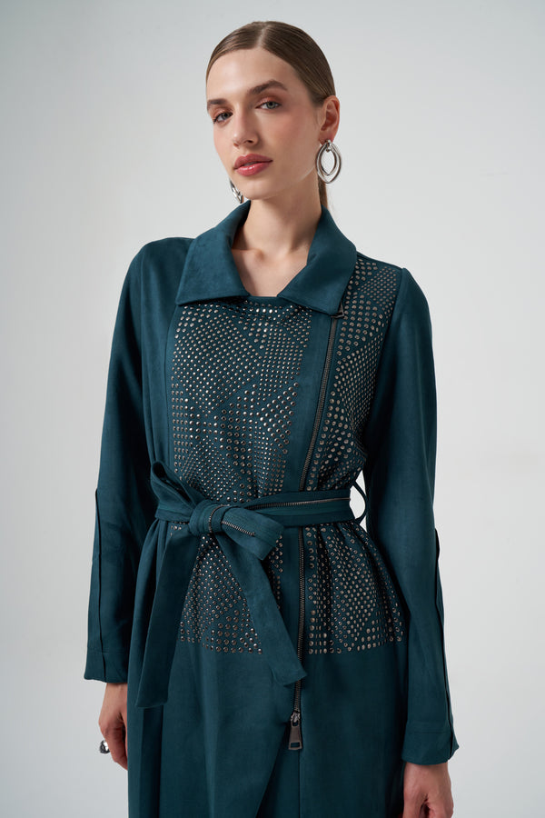 Zımba Detaylı Pardesü