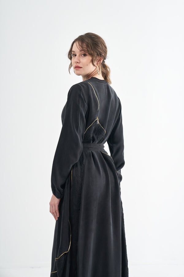 Nakış Detaylı Cupro Elbise