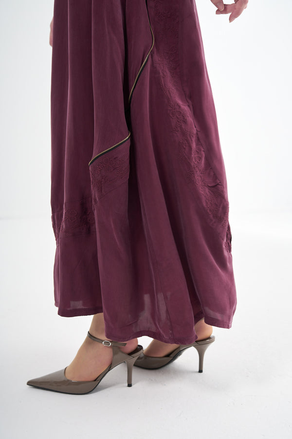 Nakış Detaylı Cupro Elbise