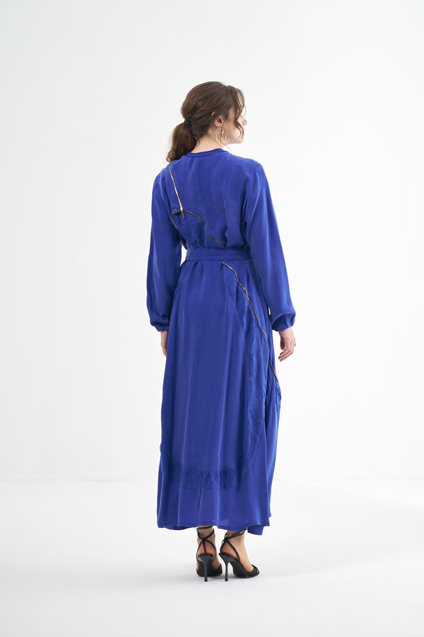 Nakış Detaylı Cupro Elbise