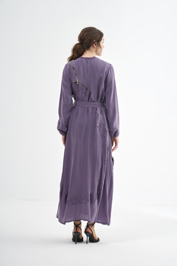 Nakış Detaylı Cupro Elbise