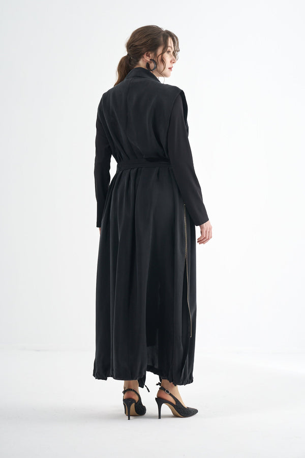 Kuşaklı Cupro Yelek