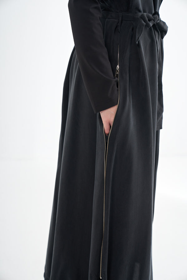 Kuşaklı Cupro Yelek