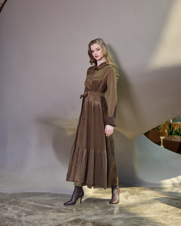 Arkası Desenli Elbise