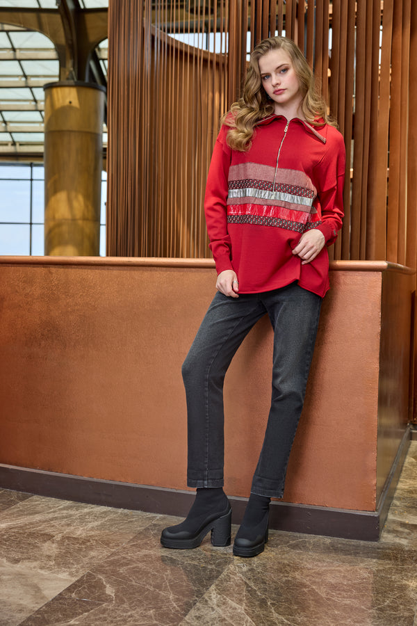 Triko Patchwork Tunik