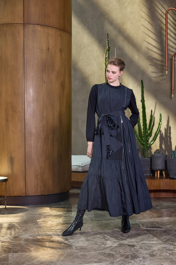 Tafta Patchwork Elbise