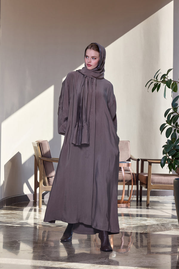 Nakış Detaylı Şallı Ferace