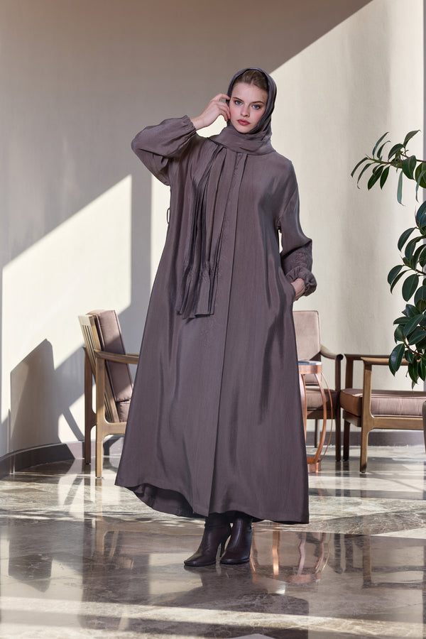 Nakış Detaylı Şallı Ferace