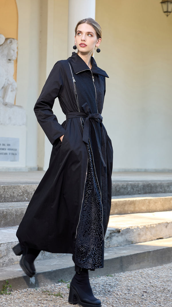 Fermuar Detaylı Pardesü