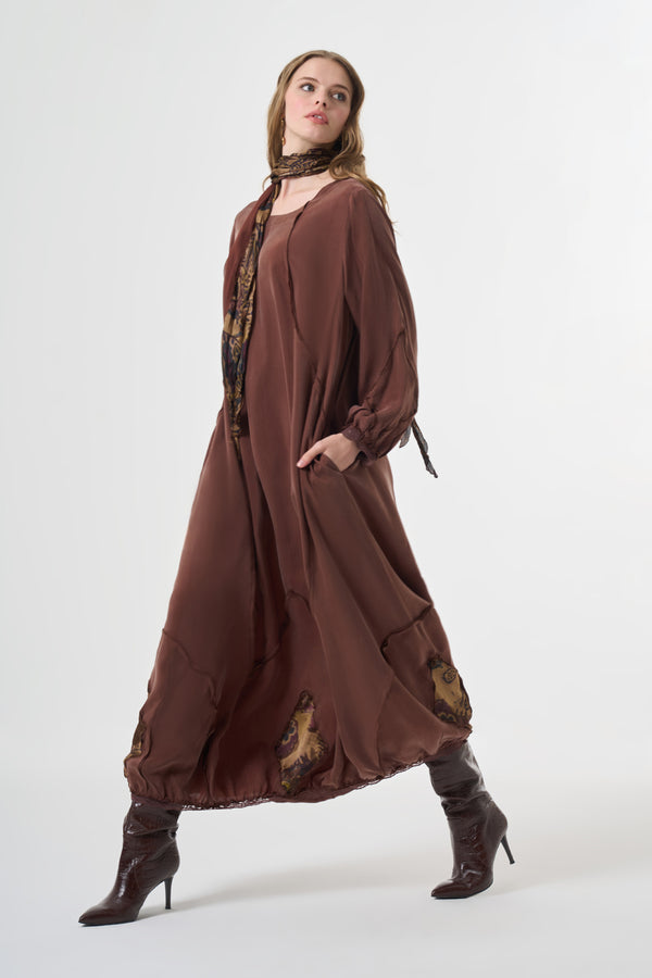 Fularlı Büyük Beden Elbise