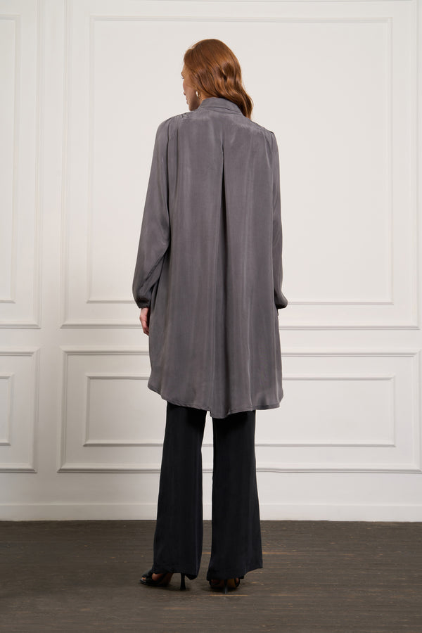 Cep Detaylı Cupro Gömlek