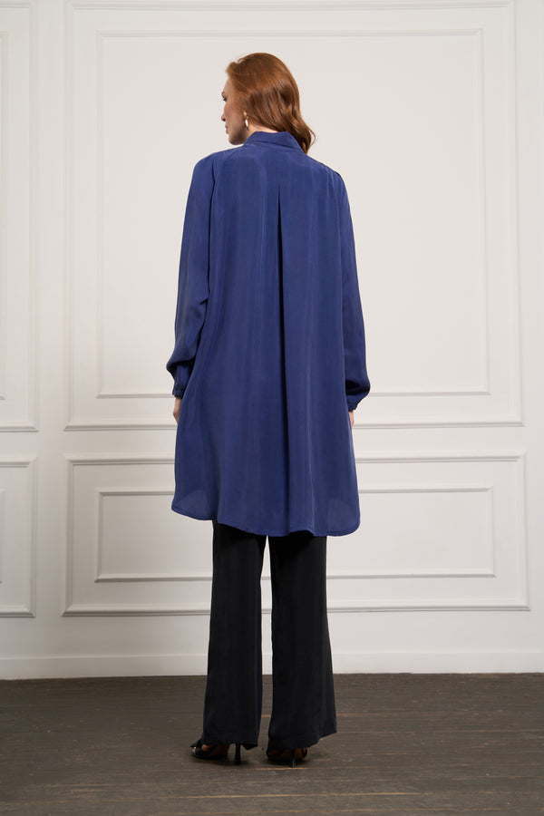 Cep Detaylı Cupro Gömlek