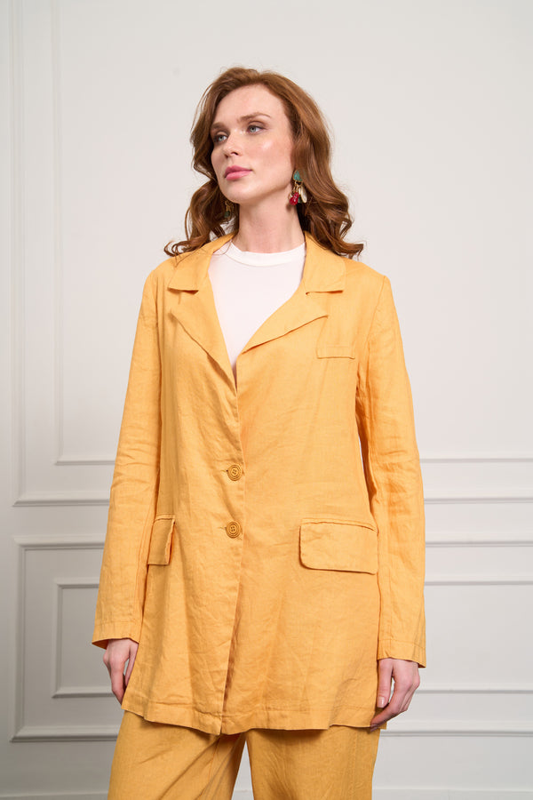 Keten Ceket Pantolon Takım