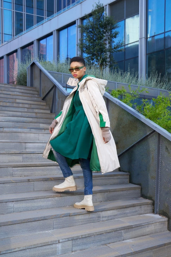 Kapüşonlu Rugan Trenç