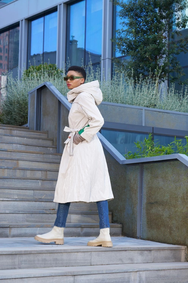 Kapüşonlu Rugan Trenç