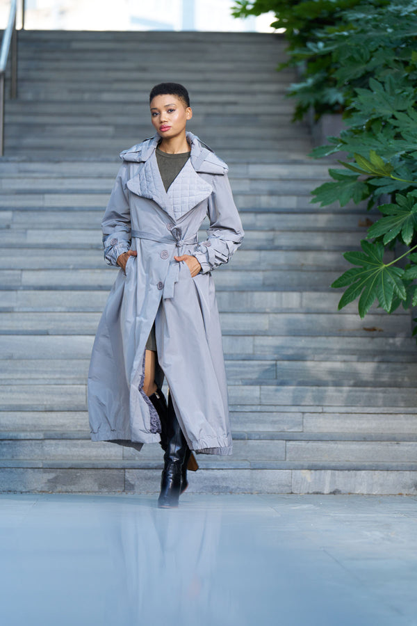 Kapitone Detaylı Pardesü