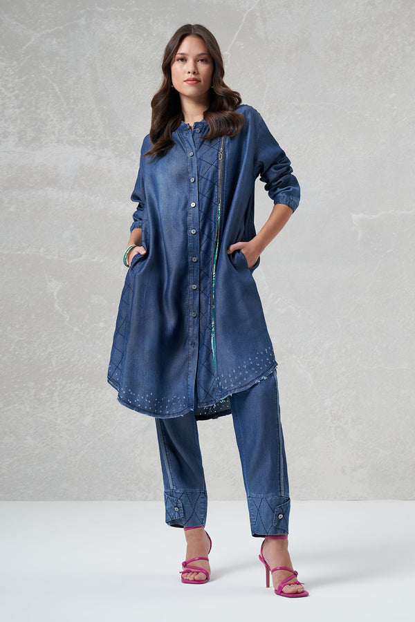 Tencel Gömlek Pantolon Takım