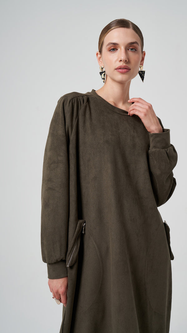 Kadife Tunik Elbise