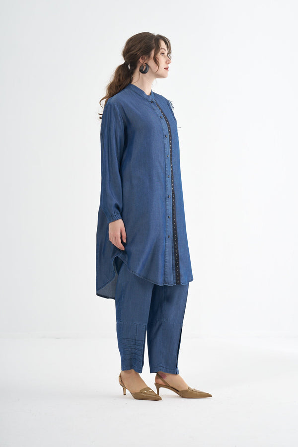 Tencel Gömlek Pantolon Takım