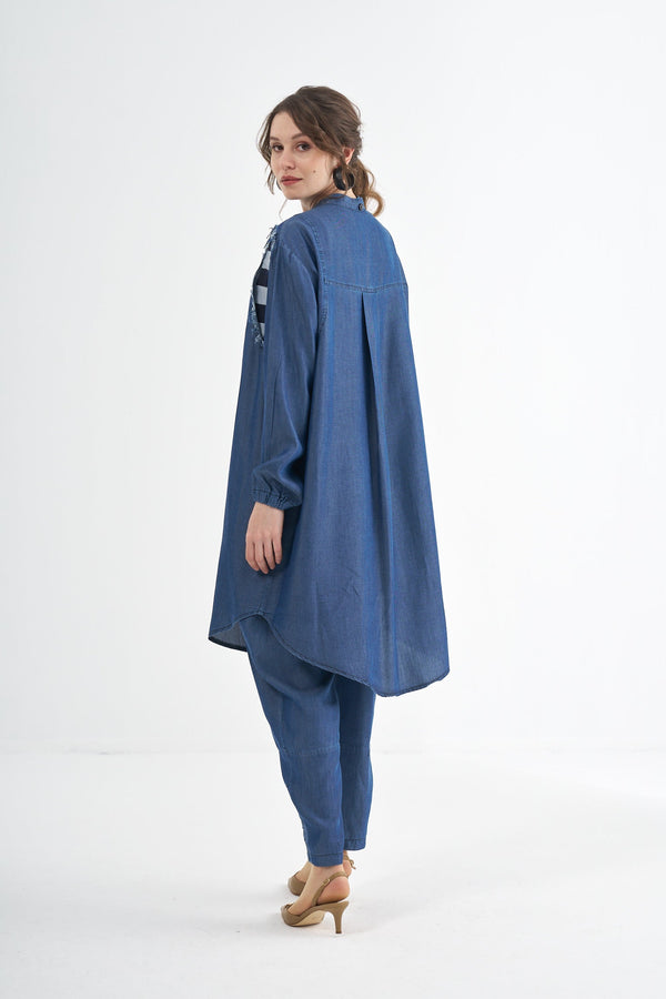 Tencel Gömlek Pantolon Takım