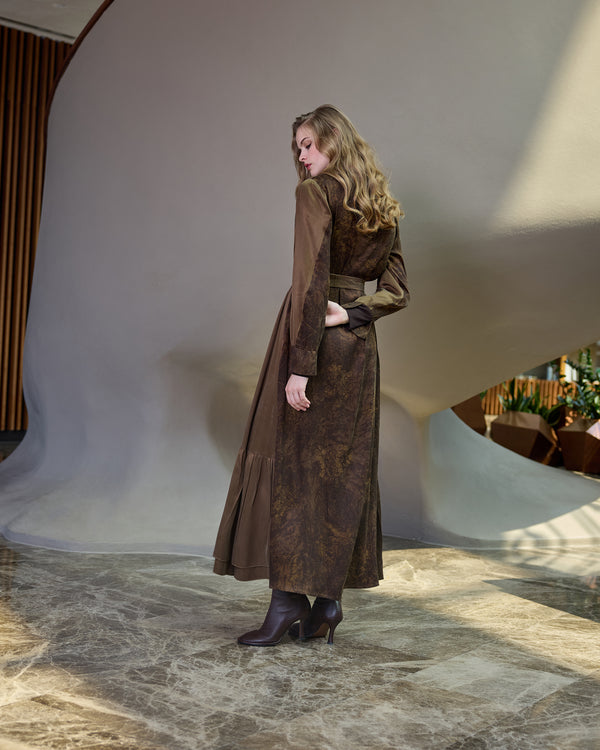 Arkası Desenli Elbise