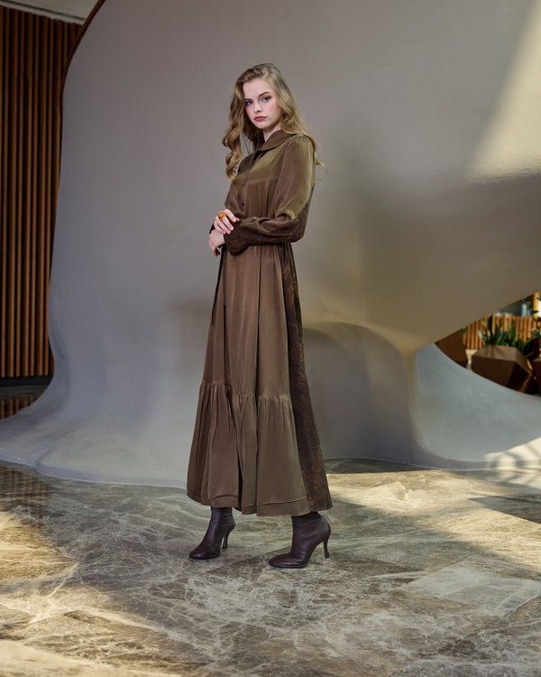 Arkası Desenli Elbise