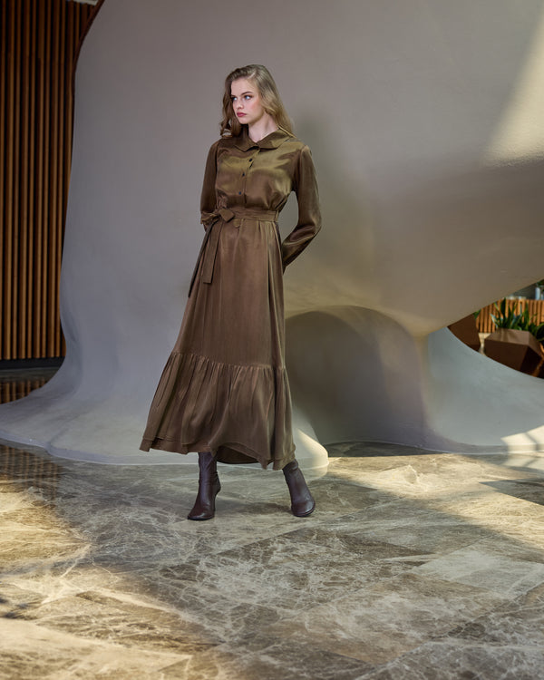 Arkası Desenli Elbise