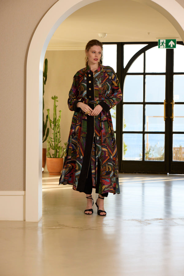 Desenli Cupro Pardesü