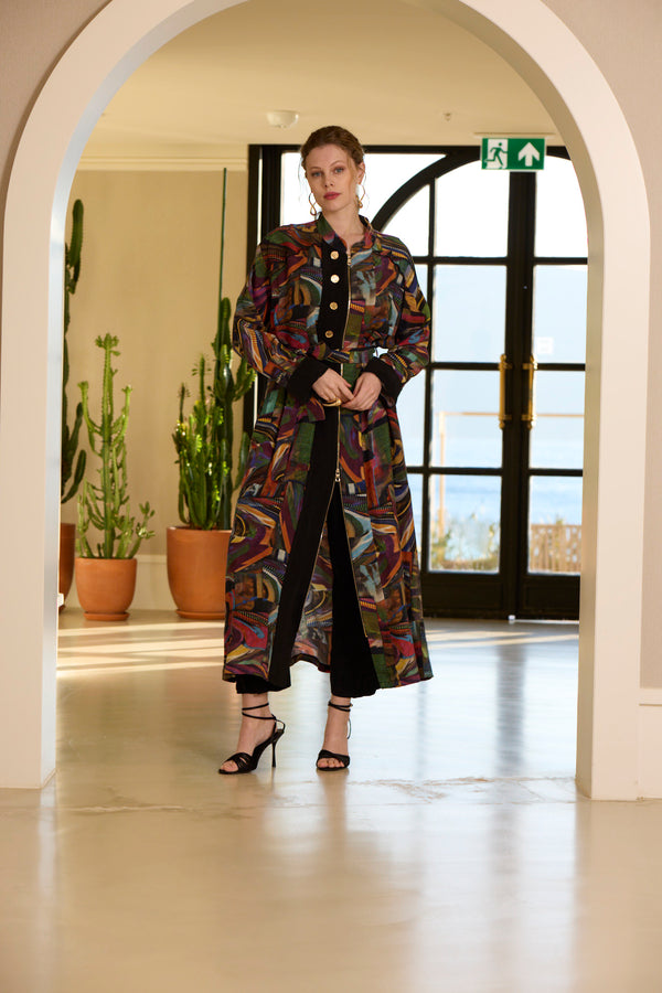 Desenli Cupro Pardesü