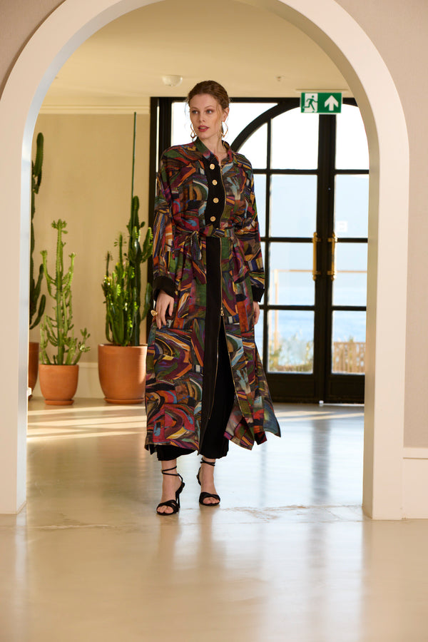 Desenli Cupro Pardesü