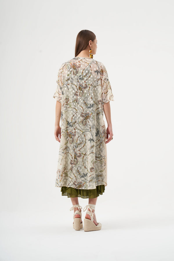 Büyük Beden İkili Şifon Elbise